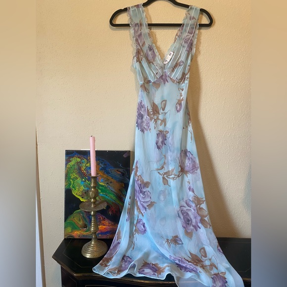 Midnight by Carole Hochman Dresses & Skirts - Carole Hochman Vintage Watercolor Sheer Gown